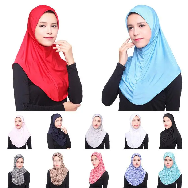 

12PCS Women Muslim Hijab Long Scarf Islamic Shawls Shayla Amira Headwear Arab Islamic Underscarf Hats Scarves New Random Color