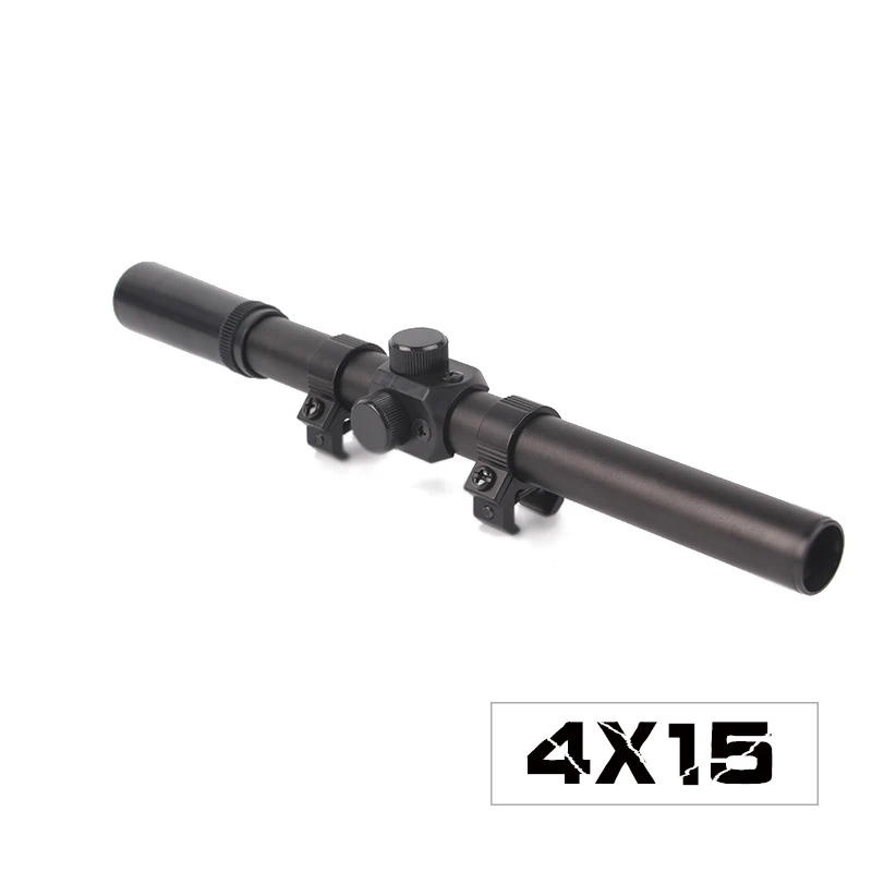 2019 NEW 4X15 OUTDOOR Tactica Hunting Optical Sight For 11mm / 20mm Base Rail 3/8'' Gun Gas Tactical Rifle Ring | Спорт и