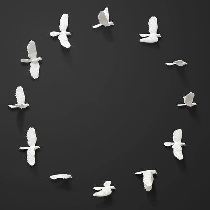 

Fashion design Magpie/goldfish handcraft Clock modern design wall clock good gift high quality home decoration product