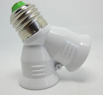 

Good Quality Fireproof E27 To 2E27 Lamp Holder Converter
