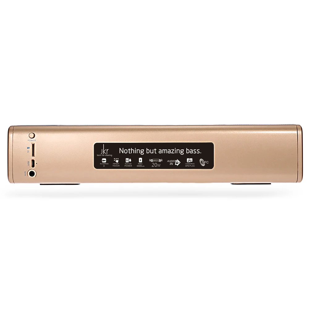 JKR KR 1000 Super Bass стерео NFC Беспроводной Динамик Bluetooth 4 1 громкий коробка с AUX Вход