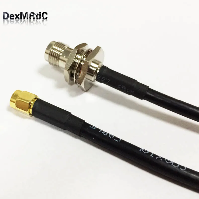 Радиочастотный коаксиальный кабель RG58 SMA штекер для TNC женский переборка переходник для пигтейлов/проводов 50 см/100 см цена