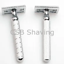 Безопасная бритва для бритья с двойными краями, нержавеющая сталь, хромированное покрытие, 10 шт., лезвия для бритья лица, бритва для бороды