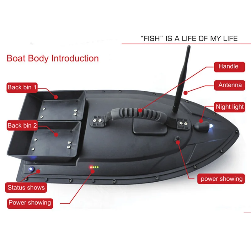 500 м дистанционное управление RC рыболовная приманка лодка рыболокатор 2 кг загрузка 2 шт танки с двойными моторами Морская рыбалка рыболокатор лодка