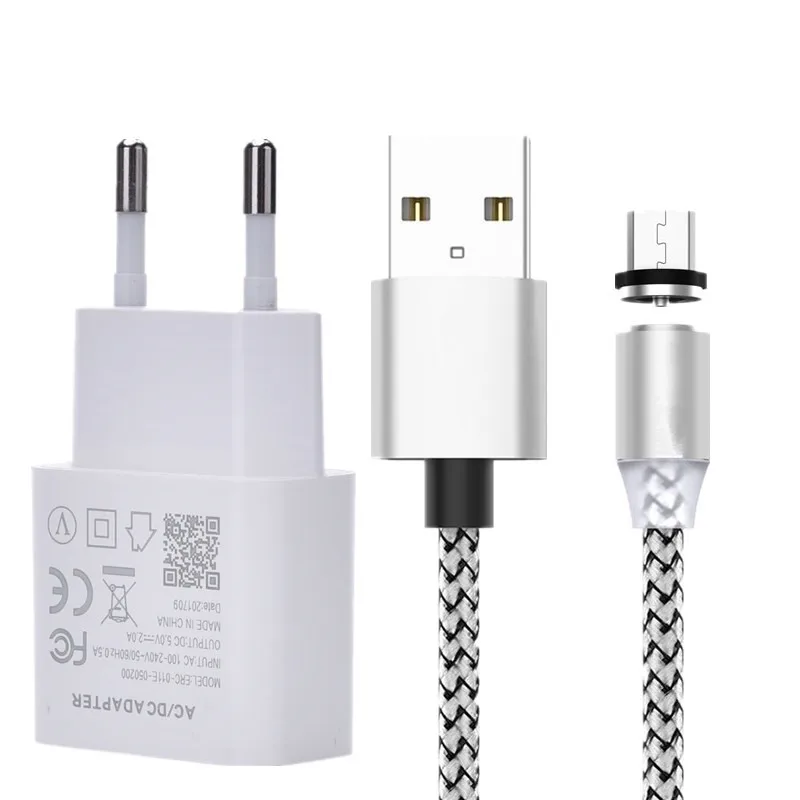 

For Samsung Galaxy S9 S8 Plus S7 S6 Edge S5 S3 Neo S4 J3 J5 J7 A3 A5 2016 2017 J1 Mini Grand Prime Wall Charger and Magnet Cable
