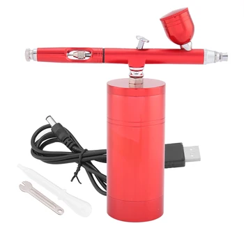 

0.3mm Portable Mini Air Airbrush Kit Compressor Brush Paint Spray Gun Airbrush Set 7CC Capacity For Nail Art Desgin Cake