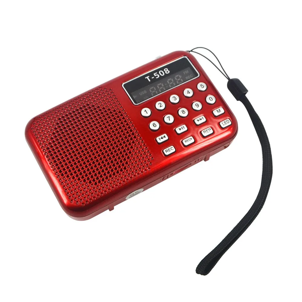 KebidumeiMini двухдиапазонный перезаряжаемый цифровой светодиодный дисплей панель стерео fm-радио динамик USB TF mirco для SD карты MP3 музыкальный плеер