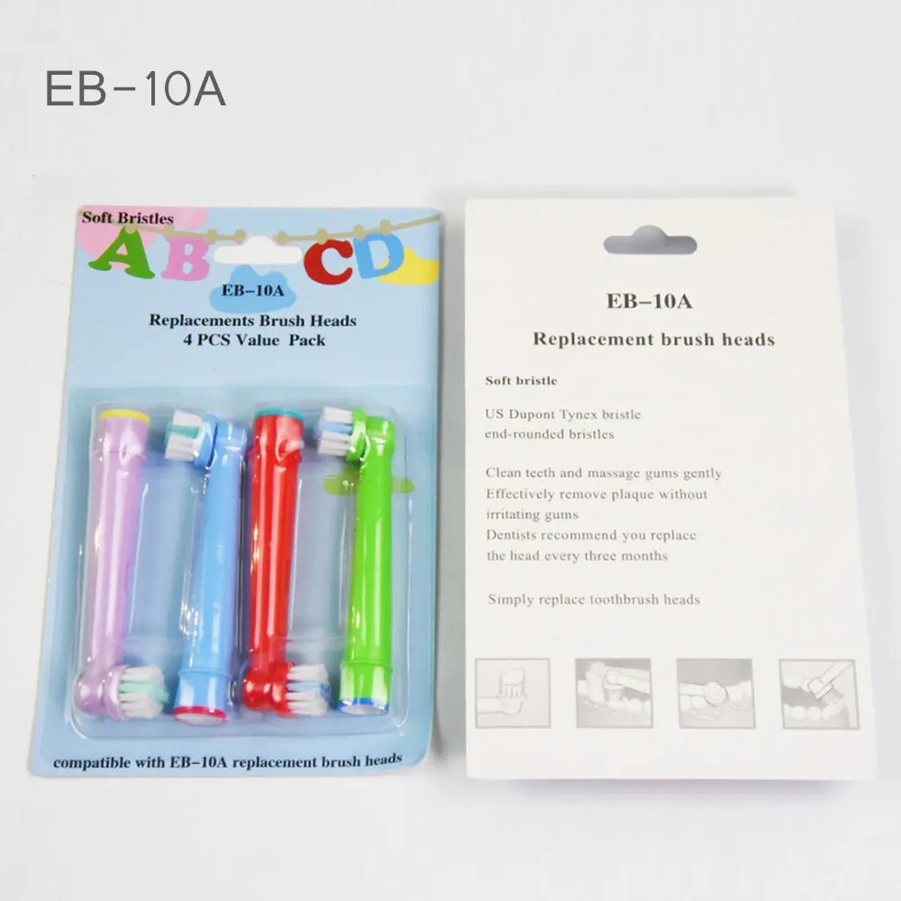 

2019 new Replacement Children Electric Toothbrush Heads For Oral-B 4pcs/pack Dustproof Keep Clean Transparent Separate brushes