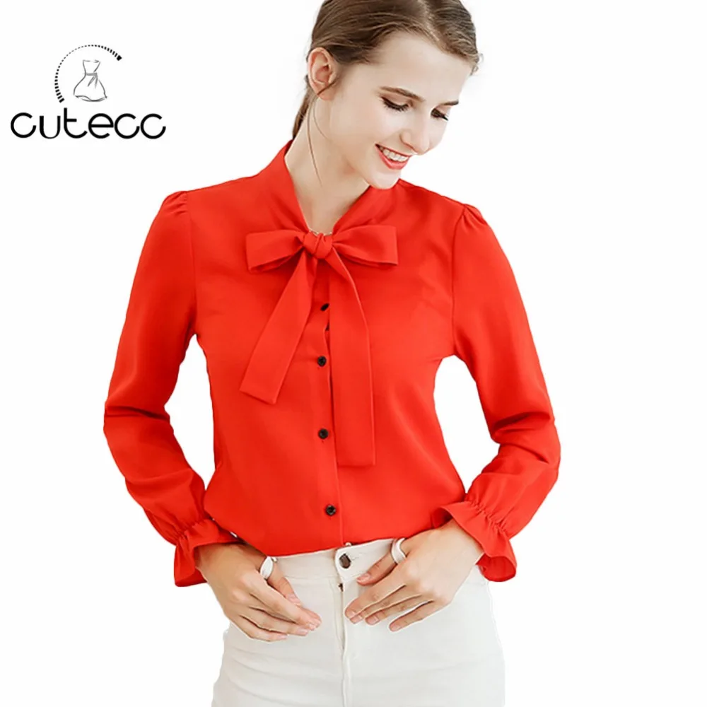 Sweet elegant office lady butterfly sleeve solid candy colored chiffon ...