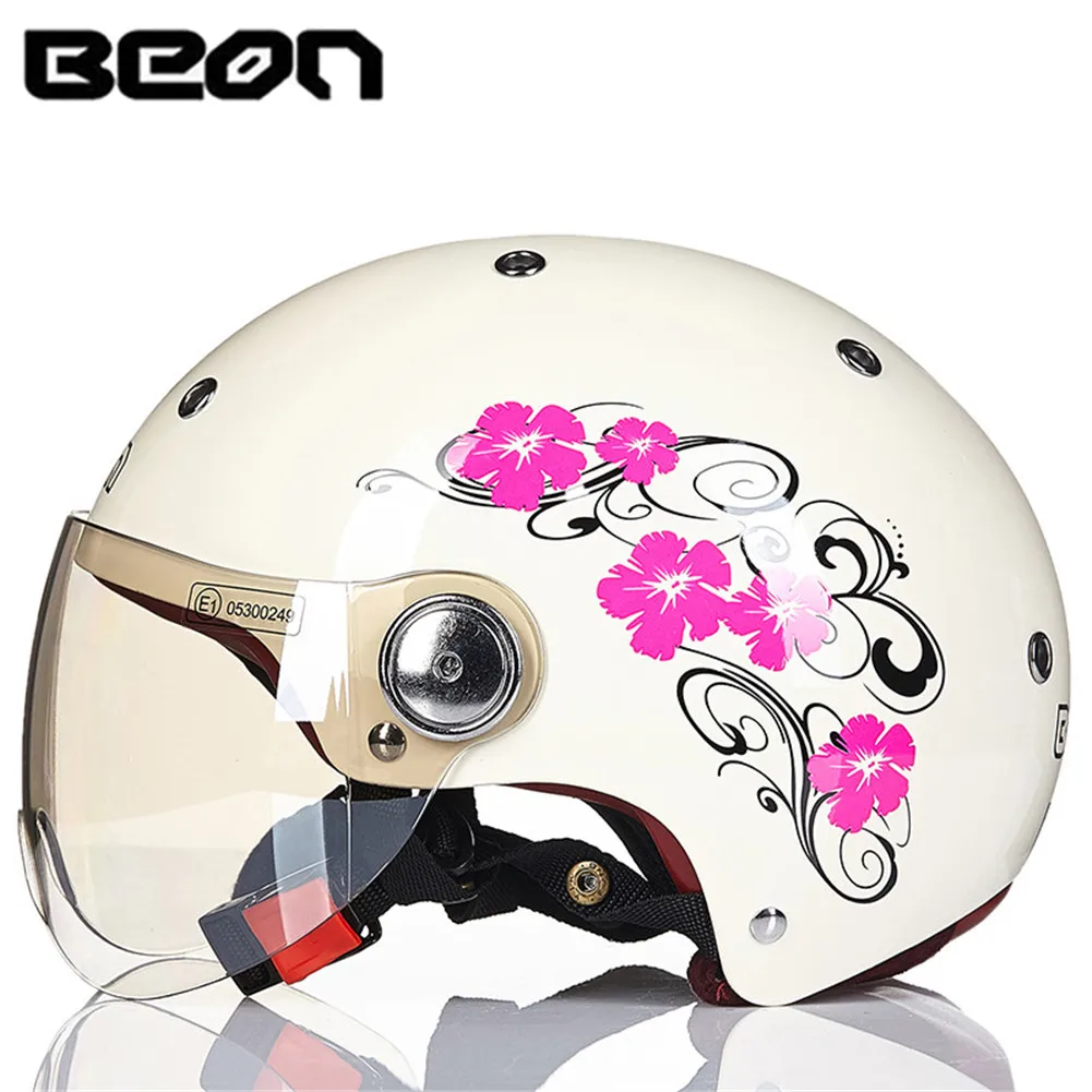 BEON Мода moto rcycle шлем Чоппер Половина лица винтажный шлем Casque Casco мото cicleta Capacete шлемы унисекс - Цвет: 12