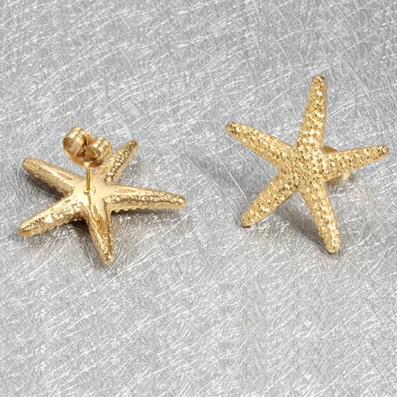Elegant Gold Color Starfish Post Earrings Lovely Ocean Sea Star Elegant Gold Color Starfish Post Earrings Lovely Ocean Sea Star For Women Personalized Dainty In Drop From Jewelry