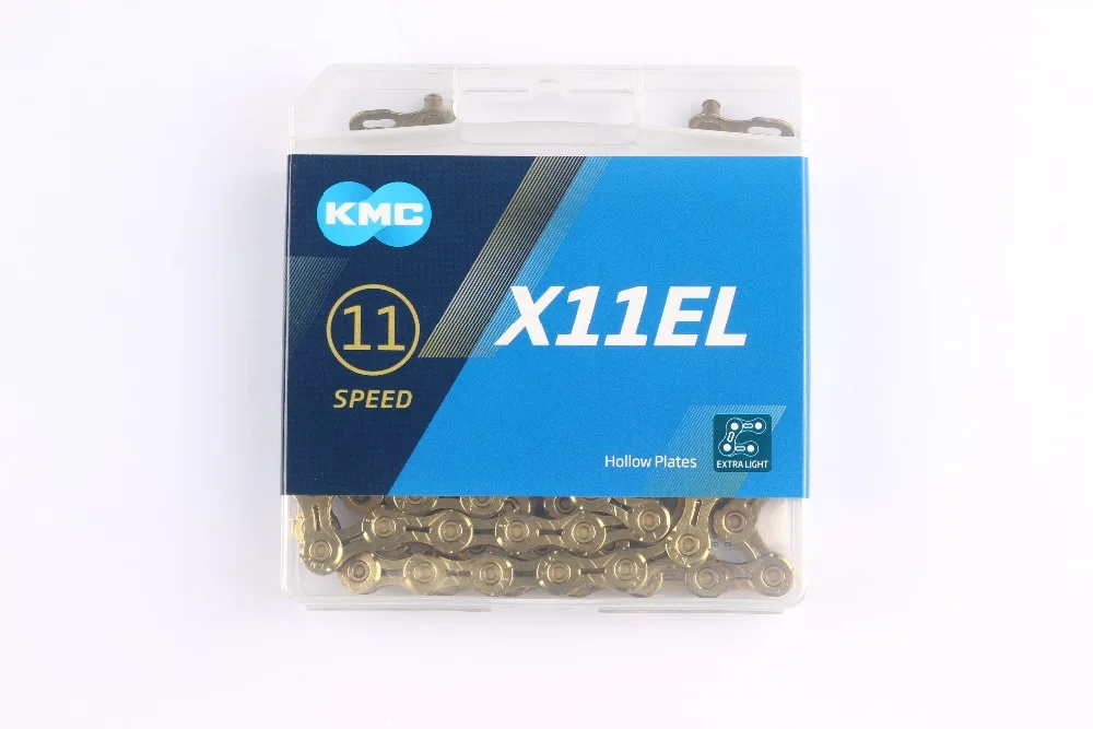 KMC X11EL X11 سلسلة دراجات 116L 11 سرعة سلسلة دراجات مع زر سحري ل الجبلية/قضيب الدراجة دراجة أجزاء مع الأصلي مربع