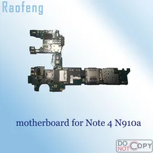 Raofeng разблокирован для samsung galaxy note 4 n910a материнская плата в разобранном виде Высокая качественная материнская плата со всеми ЧИПАМИ логическая плата
