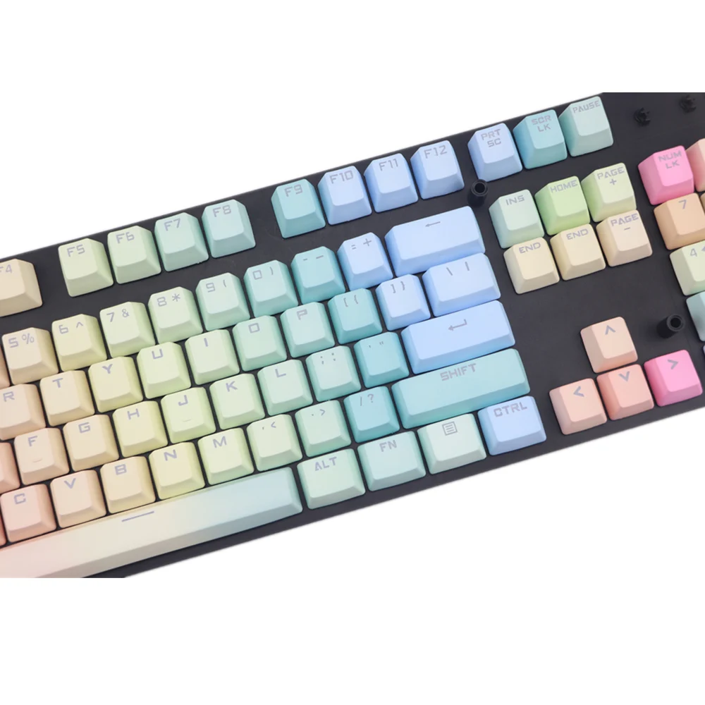 Rainbow Backlit keycap pbt cherry MX Keycaps For mechanical keyboard104 key OEM Profile