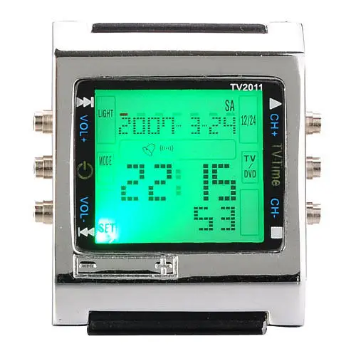 TVG Top Brand Luxury Men Watches Fashion Square Dial Remote Control Led Digital Sport watch Alarm TV DVD remote Mens Digital Wat 3