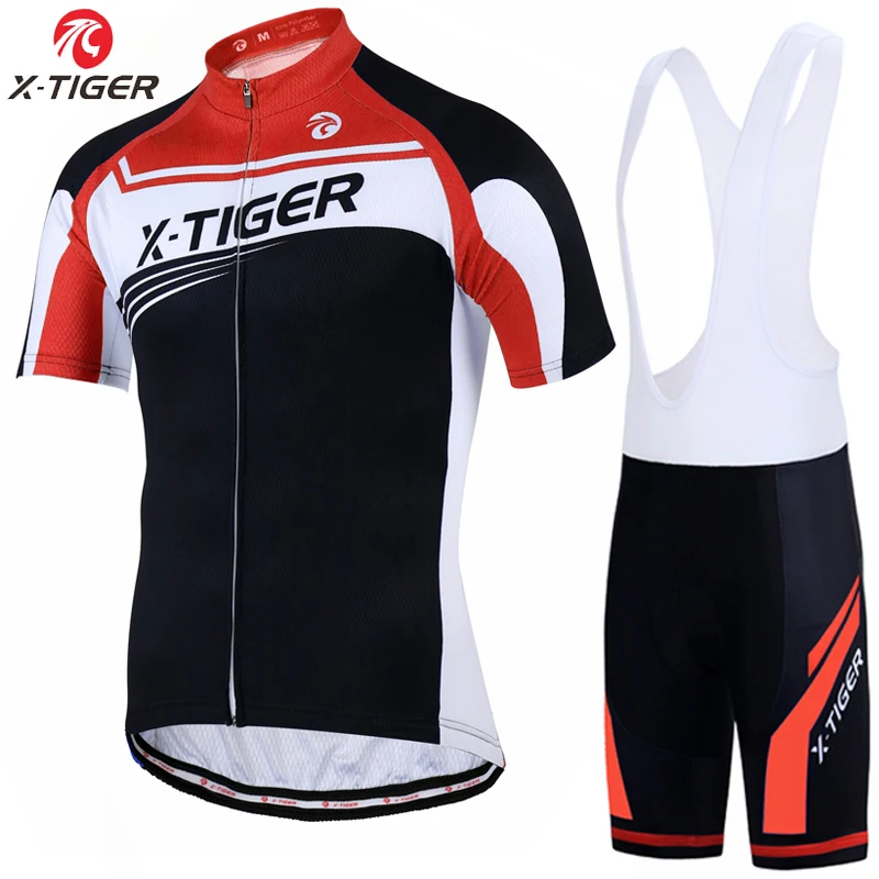 Bib Cycling Set X-Tiger Pro, комплект из Джерси для велоспорта, одежда для горного велосипеда, одежда для велоспорта, Verano, Майо, Roupas, Ciclismo, Hombre, комплект для велоспорта - Цвет: Bib Cycling Set