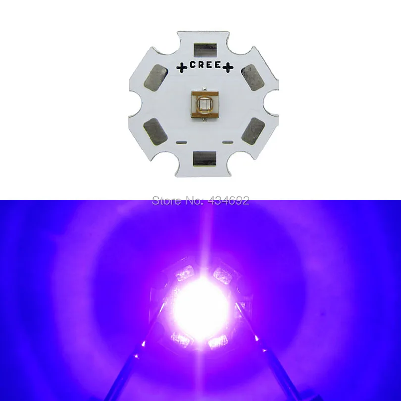 

SemiLEDs Led UV Purple 3W 3.6-3.8V 410nm - 420nm Led On 20mm PCB Board For UV Air Purifier/Counterfeit detection/Medical USE