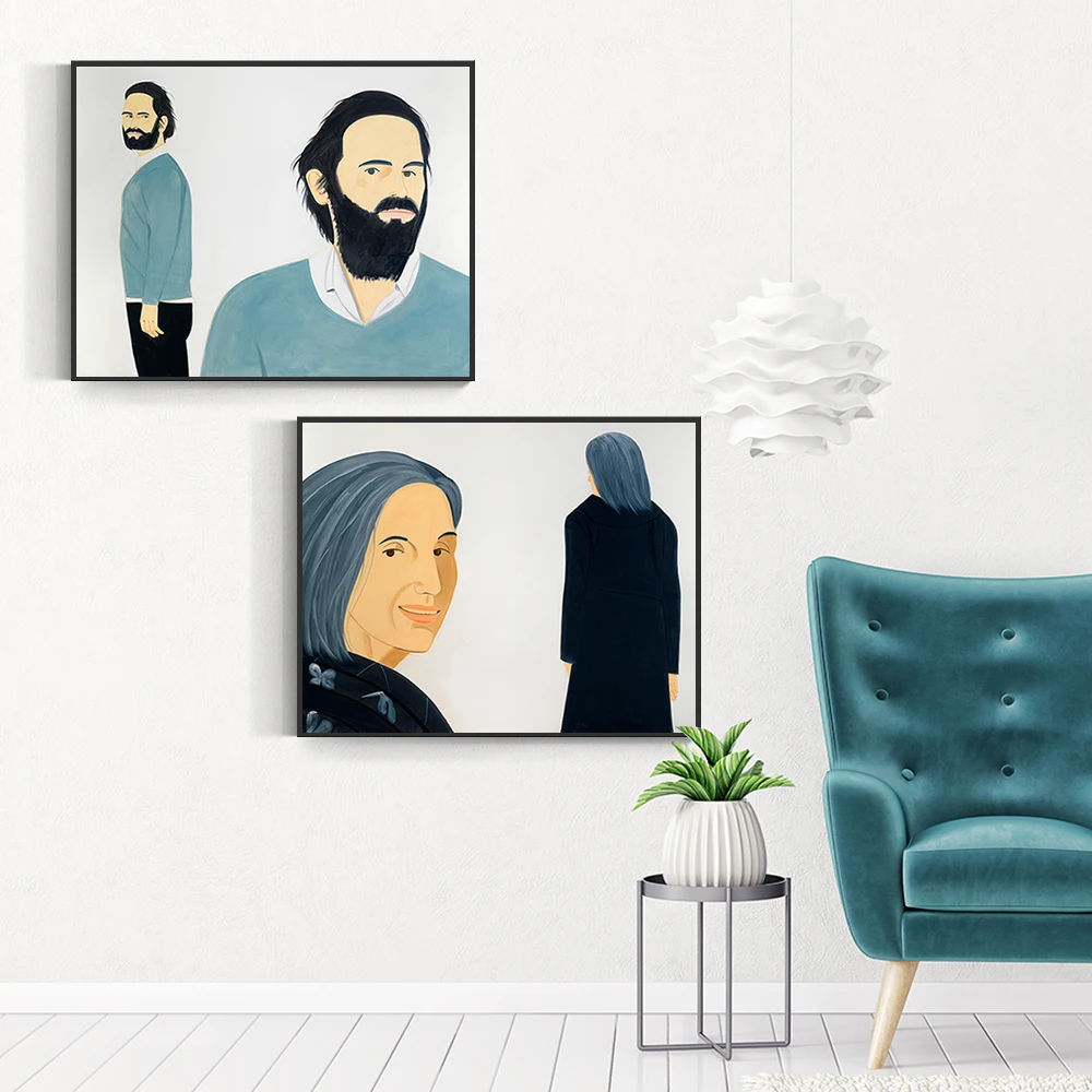 Alex Katz абстрактный разрушенный человек Картина на холсте рисунок стену картина