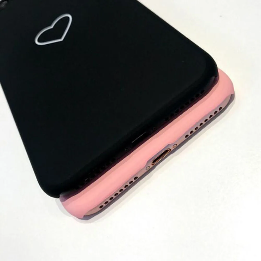 Lovers Heart Phone Case For iphone 7 Case For iphone 6 S 6S 8Plus 7Plus X XS Max Xr 5 5s Se Hard Cover Black Pink Couple Coque Lovers Heart Phone Case For iphone 7 Case For iphone 6 S 6S 8Plus 7Plus X XS Max Xr 5 5s Se Hard Cover Black Pink Couple Coque