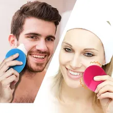 2 в 1 Электрический силиконовый звуковой персонализированный водонепроницаемый Очищающая щетка для лица и антивозрастной Массажер для кожи лица USB Перезаряжаемый