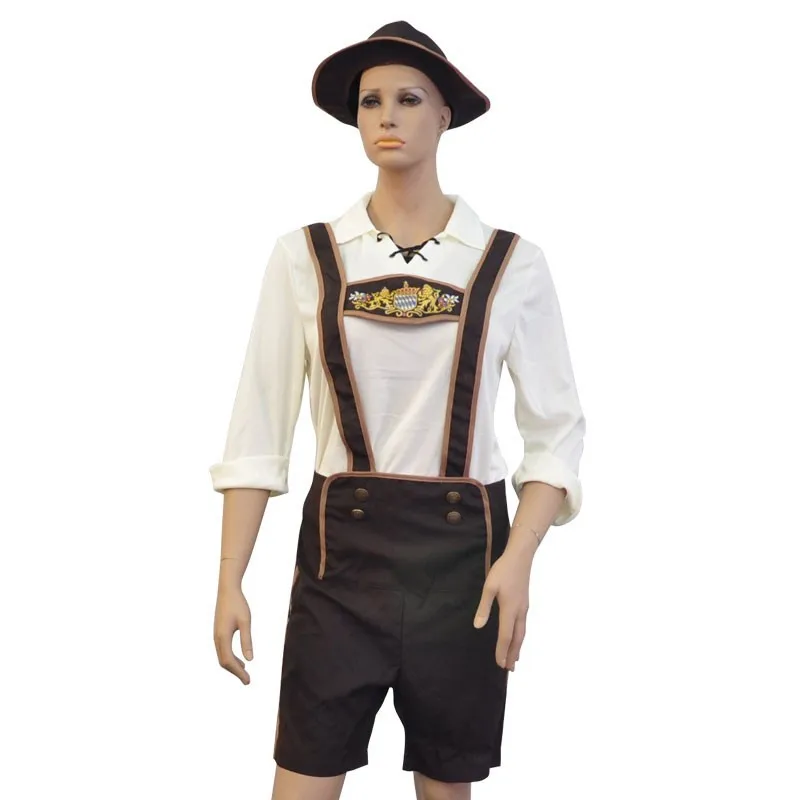 3 шт. Октоберфест мужские Lederhosen Октоберфест баварский немецкий пивной костюм на Хэллоуин для взрослых сцены костюмы