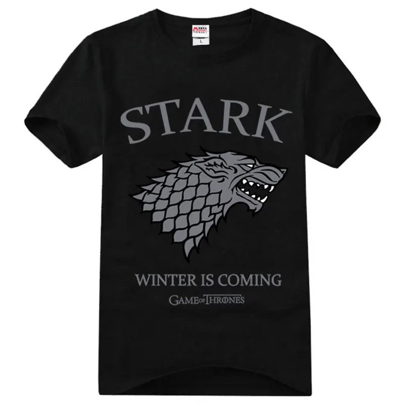 T-Shirt Donna Game Of Thrones 'Winter Is Coming' - Ufficiale, Casa Stark, Grigio, Girocollo
