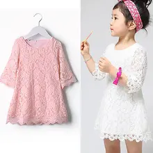 Прекрасное платье трапециевидной формы для маленьких девочек милое детские летнее платье