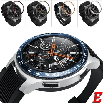 

For Samsung Galaxy Watch 46mm Bezel Ring Adhesive Cover Anti Scratch Metal Protection Ring smart watch Frame Case Cover Shell #E