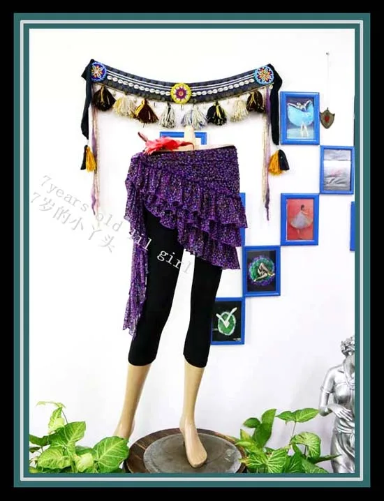 

Transparent thin Tribal belly dance hip overskirt BL235-239