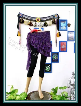 

Transparent thin Tribal belly dance hip over scarf BL235-239