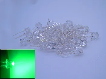 

Free Shipping 30pcs High Quality 0.5W 8mm Green StrawHat Straw Hat Led Lighting Emitting Diode Light Good