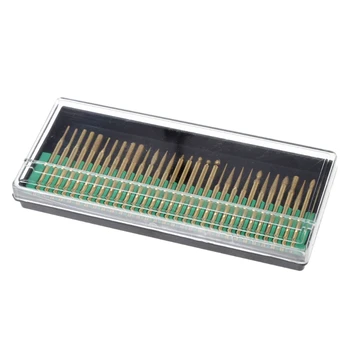 

30Pcs 3mm Titanium Coated Diamond Burs Bit Set Dremel Assorted Rotary Drill Tool