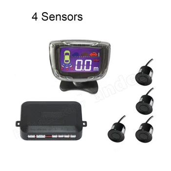 

Car LCD buzzer Parking Sensor Kit Display 4 Sensors Reverse Assistance Backup Radar Monitor Auto Detector 44 colors high quality