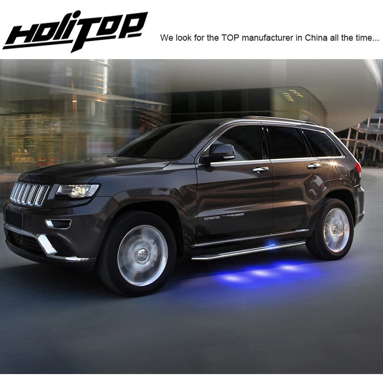 Высокотехнологичная Беговая доска боковой шаг nerf бар для Jeep Grand Cherokee 2011-, "роскошный" дизайн, поставляется с "светодиодный светильник"