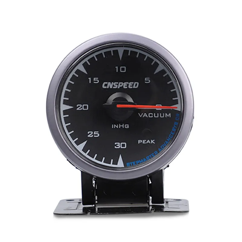 1pcs 2"/52mm Vacuum Intake Gauge 7 Color LED 12V Mini Universal Meter Auto Accessories Professional Car Sensor Meter Pointer