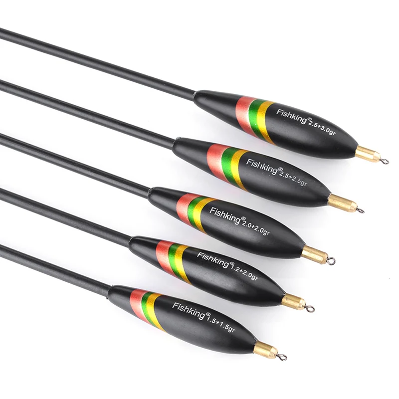 

5pcs/set Fishing Float Thickened Tail Waterproof Barguzinsky Fir Floats Vertical Buoy Outdoor Freshwater Saltwater Casting Fish