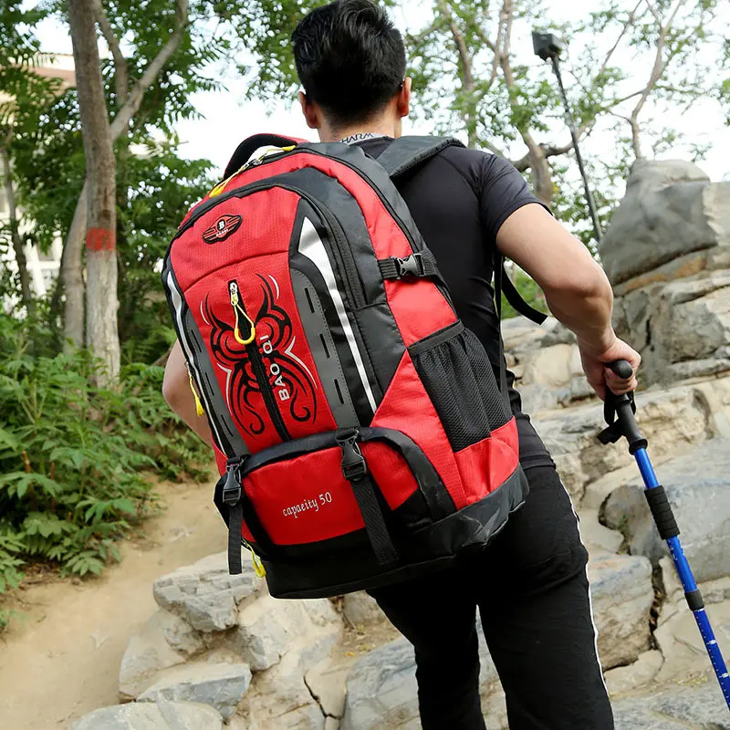 50L походный рюкзак, рюкзак для мужчин и женщин, нейлоновый водонепроницаемый рюкзак для кемпинга, трекки, путешествий, альпинизма, охоты, спорта на открытом воздухе, сумка XA951WD
