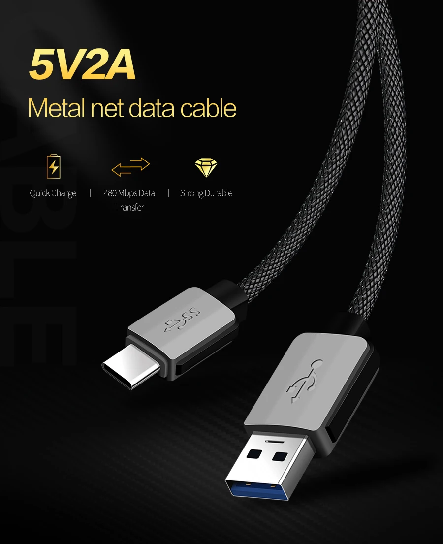 Mantis usb type-C кабель 1 м 3 м USB C 3,1 Быстрая Зарядка синхронизация металлический плетеный кабель для зарядного устройства для Xiaomi huawei One Plus 2 Nexus 5X6 P