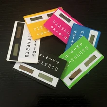 NOYOKERE 1 шт. канцелярский карточный Калькулятор Мини Ручной ультра-тонкий карточный калькулятор Солнечная энергия маленький тонкий карманный калькулятор