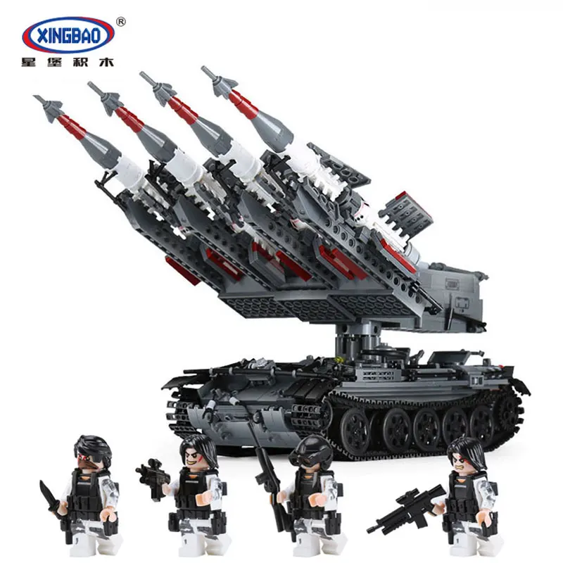

Xingbao 06004 1753Pcs The Military Series The SA-3 missile and T55 Tank Set Children Educational Building Blocks Bricks Toys