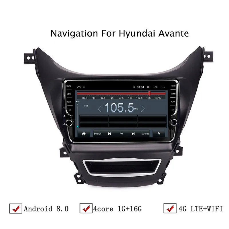9 &quotAndroid 8 1 автомобильный gps навигатор для hyundai Elantra/Avante 2012 2014 Автомагнитола стерео