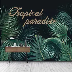 Растение тропический лес банановый лист фон стены на заказ большие обои настенная живопись 3D фото стена оптовая продажа с фабрики