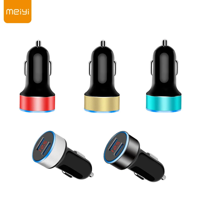 

MEIYI 3.1A Mini USB Car Charger For Mobile Phone Tablet GPS Fast Charger Car-Charger Dual USB Car Phone Charger Adapter in Car
