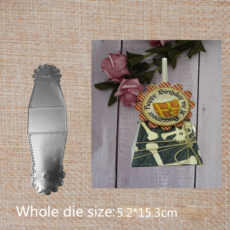 

Lace gift box Cutting Dies DIY Greeting gift box Decoration Embossing Stencils 52*153 mm