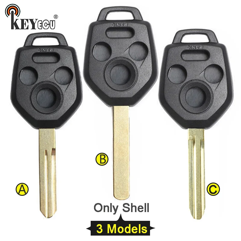 

KEYECU For Subaru Forester Legacy Impreza STI WRX Crosstrek Tribeca Outback Replacement 3+1 4 Button Remote Key Shell Case Fob
