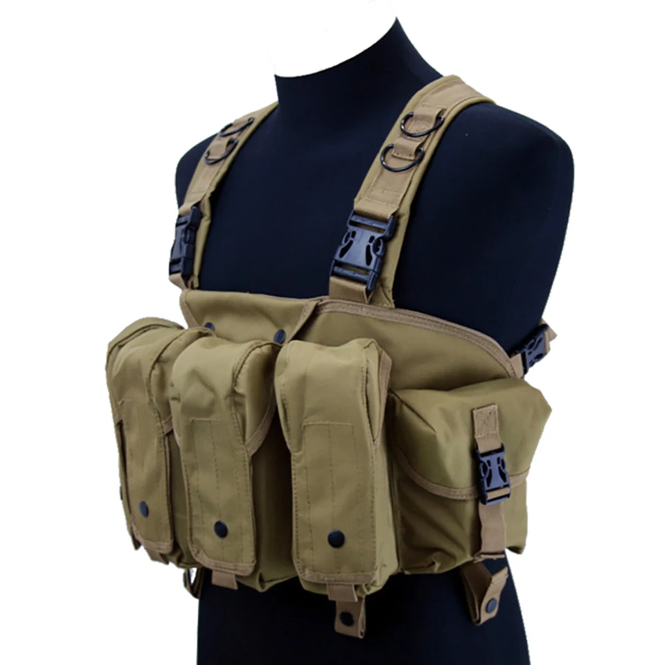  High Quality Outdoor Tactical Chest Rig Airsoft Hunting Vest Molle Pouch Simple Military ACU Tactic