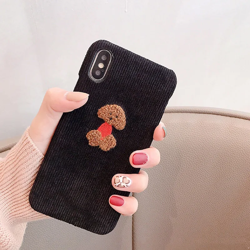 Тканевый чехол для iPhone 6 6S 7 8 Plus X с объемной задней крышкой XR XS MAX|Бамперы| |