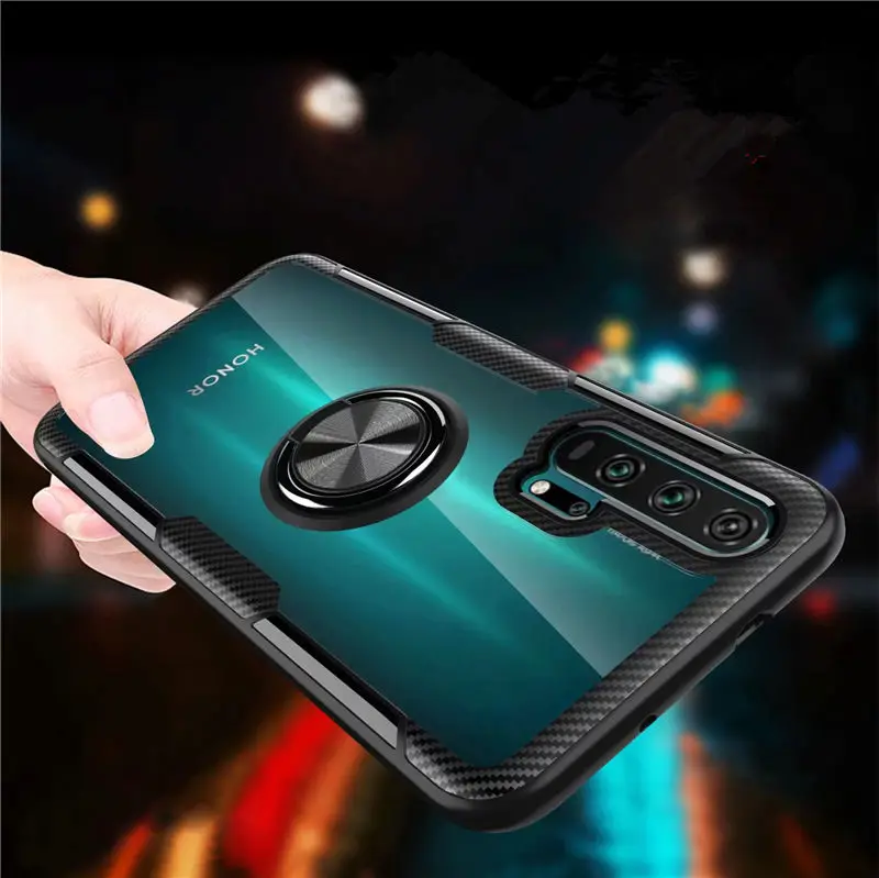 

Para Huawei Honor 20 Pro Honor20 10 Lite 10i 20i magnético funda del soporte del anillo de Honor 7X 8X Max 8S Y5 2019 P Smart Plus 2019
