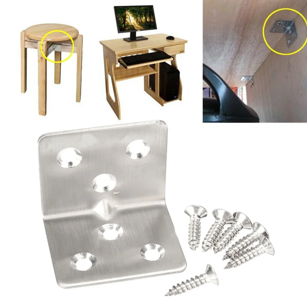 

Stainless Steel Corner Brace Right Angle Shelf Bracket L Shape Hardware