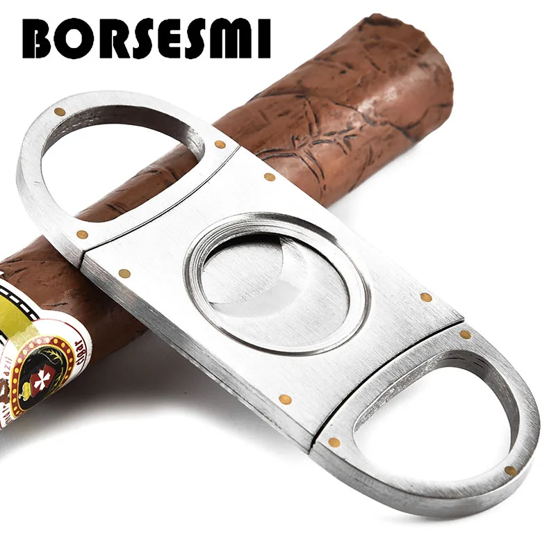 

High quality stainless steel cigar scissors 56ring portable travel cigar cutter Mini cigar accessories metal smoking tool 90mm